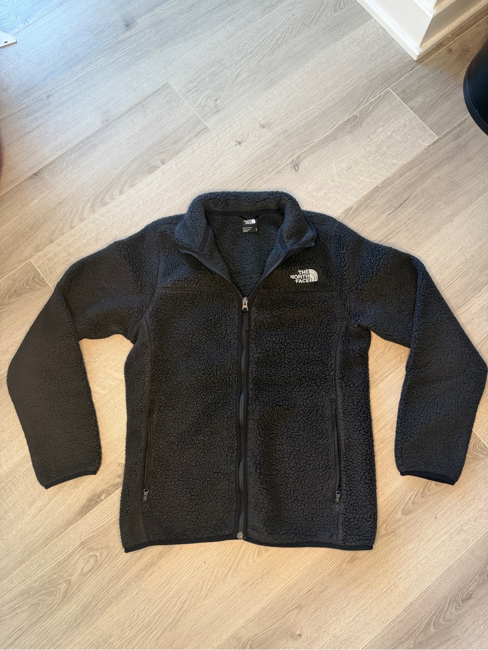 The North Face Sherpa Fleece Full Zip Jacket Black Mens Medium